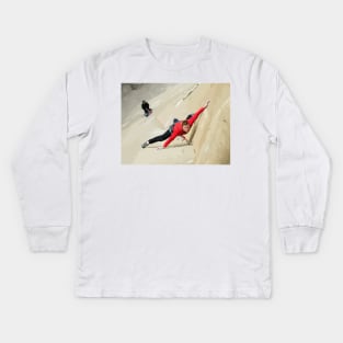 Tommy Caldwell Painting Kids Long Sleeve T-Shirt